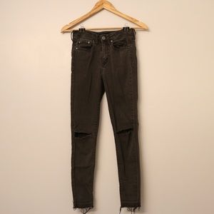 Charcoal Ripped Jeans